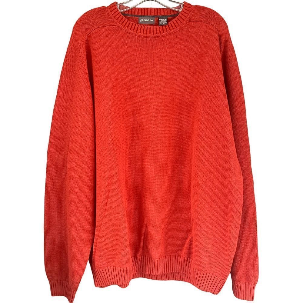 Chunky Orange Sweater Size XL Tall 100% Cotton
